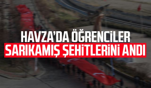 Havza'da öğrenciler Sarıkamış şehitlerini andı