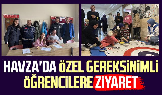 Havza'da özel gereksinimli öğrencilere ziyaret