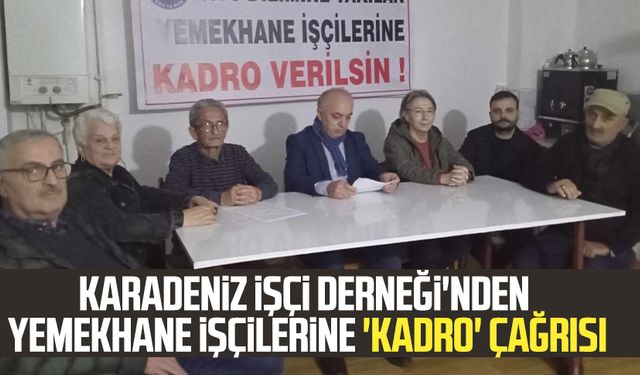 Samsun'da Karadeniz İşçi Derneği'nden yemekhane işçilerine 'kadro' çağrısı