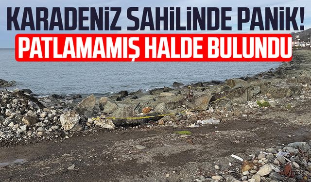 Karadeniz sahilinde panik! Patlamamış halde bulundu