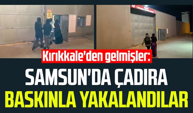 Kırıkkale'den gelmişler: Samsun'da çadıra baskınla yakalandılar