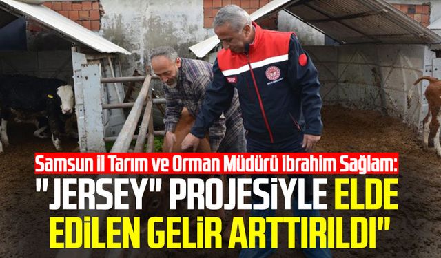 Samsun İl Tarım ve Orman Müdürü Sağlam: "Jersey" projesiyle elde edilen gelir arttırıldı"