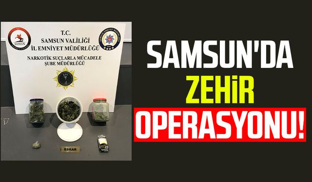 Samsun İlkadım'da zehir operasyonu!