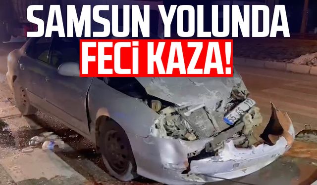 Samsun yolunda feci kaza!