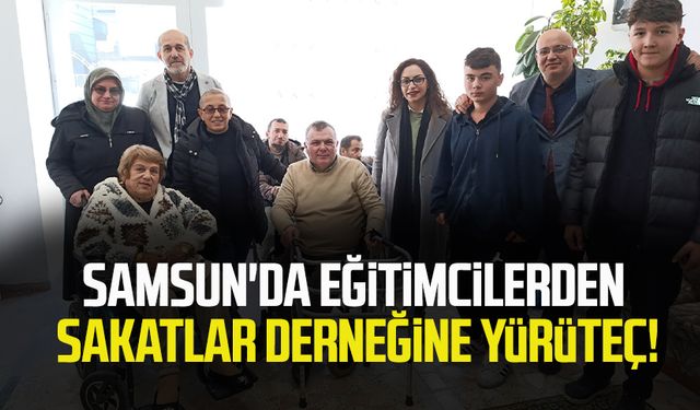 Samsun'da eğitimcilerden Sakatlar Derneğine yürüteç!