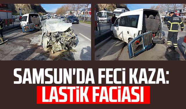 Samsun Tekkeköy'de feci kaza: Lastik faciası