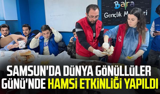 Samsun'da Dünya Gönüllüler Günü'nde hamsi etkinliği yapıldı