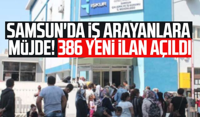 Samsun'da iş arayanlara müjde! 386 yeni iş ilanı