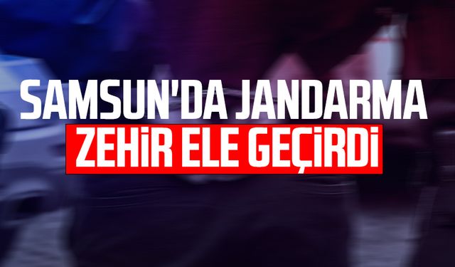 Samsun'da Jandarma zehir ele geçirdi: 1 kişi gözaltında