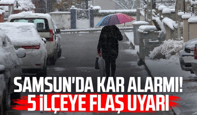 Samsun'da kar alarmı! 5 ilçeye flaş uyarı