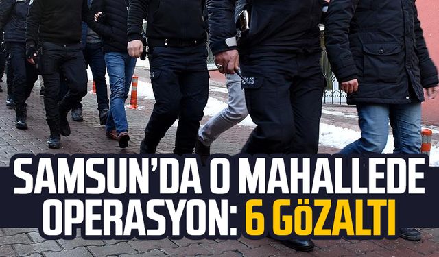 Samsun Hastane Mahallesi'nde operasyon: 6 gözaltı