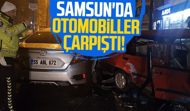 Samsun Bafra'da otomobiller çarpıştı: 3 yaralı