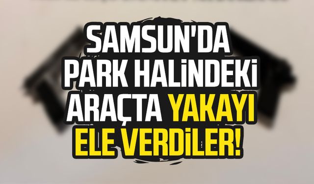 Samsun'da park halindeki araçta yakayı ele verdiler!