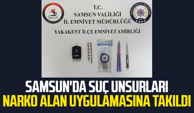 Samsun'da suç unsurları Narko Alan uygulamasına takıldı