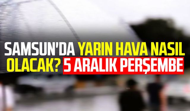 Samsun'da yarın hava nasıl olacak? 5 Aralık Perşembe