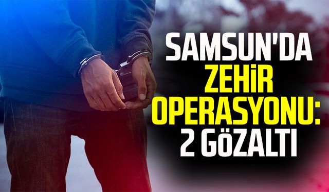 Samsun'da zehir operasyonu: 2 gözaltı