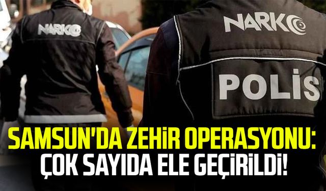 Samsun'da zehir operasyonu: Çok sayıda ele geçirildi!