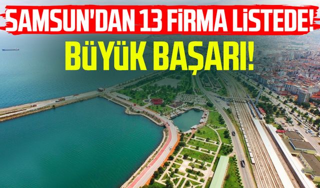 Anadolu'nun En Büyük 500 Şirketi açıklandı: Samsun'dan 13 firma listede!