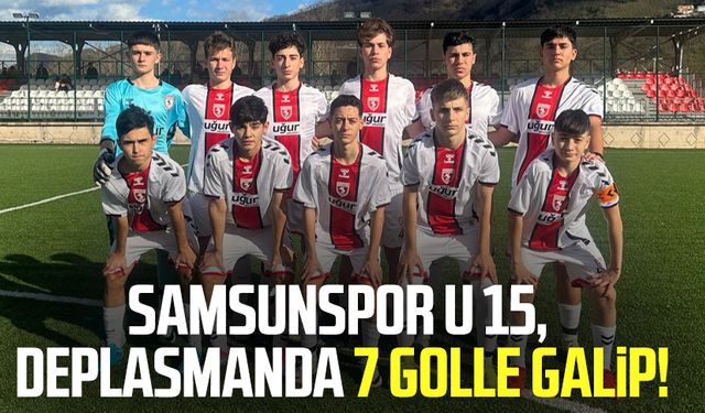 Samsunspor U 15, deplasmanda 7 golle galip!