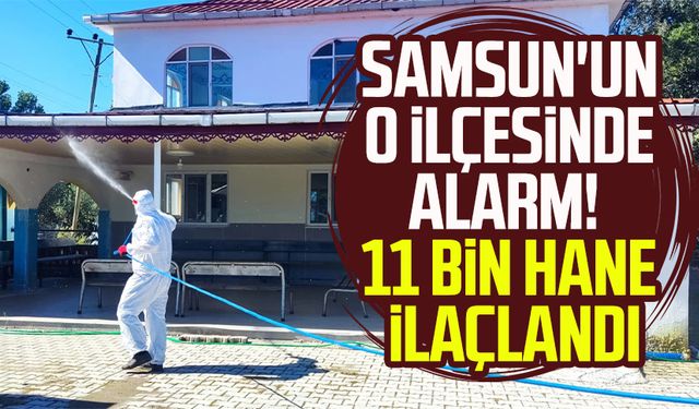 Samsun'un o ilçesine alarm! 11 bin hane ilaçlandı