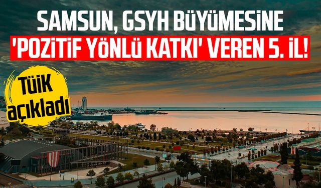 TÜİK açıkladı: Samsun, GSYH büyümesine 'pozitif yönlü katkı' veren 5. il!