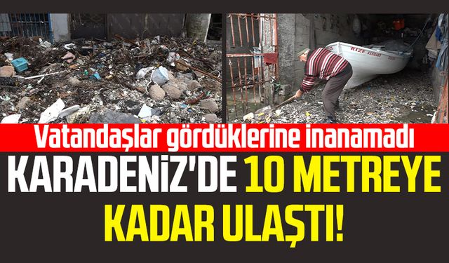 Karadeniz'de 10 metreye kadar ulaştı! Vatandaşlar gördüklerine inanamadı