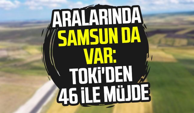 Aralarında Samsun da var: TOKİ'den 46 şehre müjde