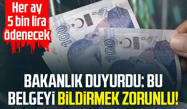 Bakanlık duyurdu: Bu belgeyi bildirmek zorunlu!