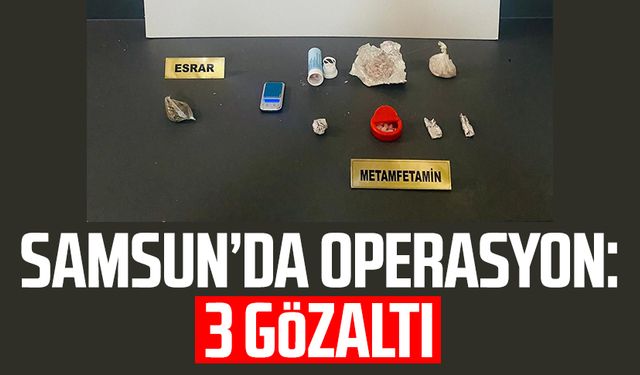 Samsun Canik'te operasyon: 3 gözaltı