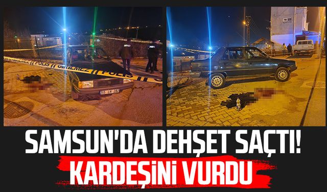 Samsun'da dehşet saçtı! Kardeşini vurdu