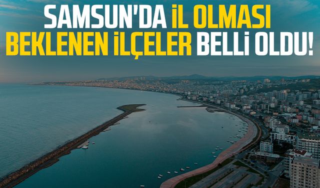 Samsun'da il olması beklenen ilçeler belli oldu!