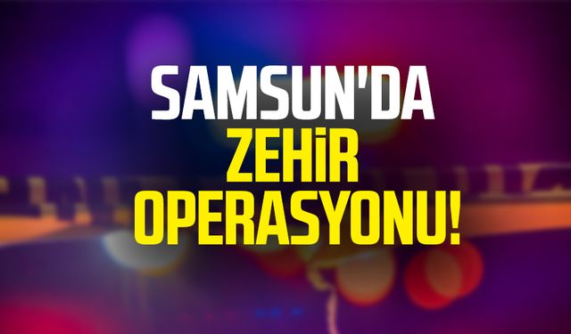 Samsun'da zehir operasyonu!