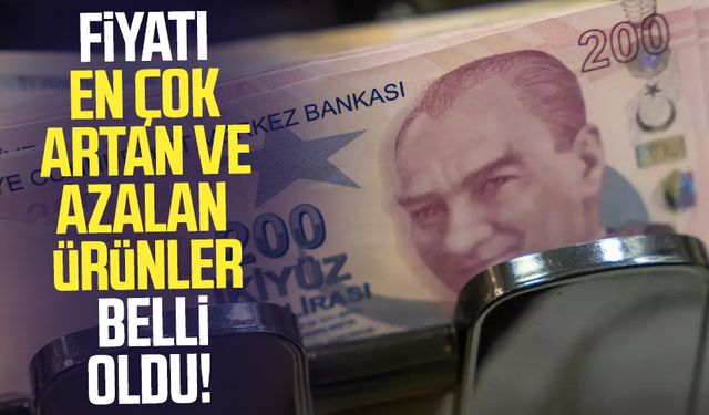 Ocak ayında fiyatı en çok artan ve azalan ürünler belli oldu!