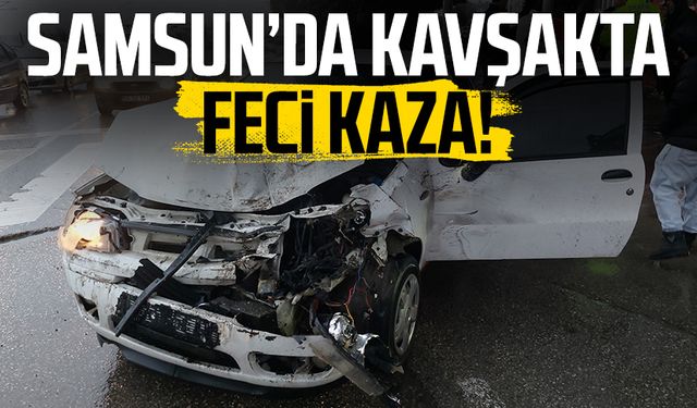 Samsun Belediyeevleri Kavşağı'nda feci kaza!
