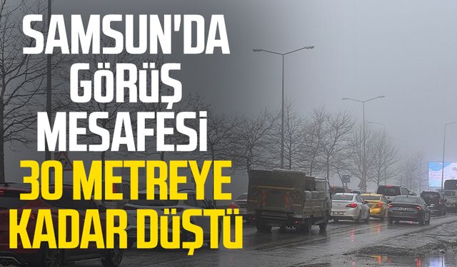 Samsun'da görüş mesafesi 30 metreye kadar düştü