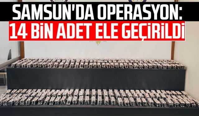 Samsun İlkadım'da operasyon: 14 bin adet ele geçirildi