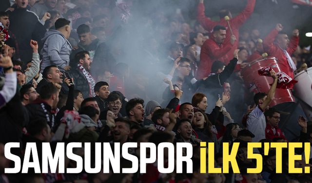Samsunspor ilk 5'te!