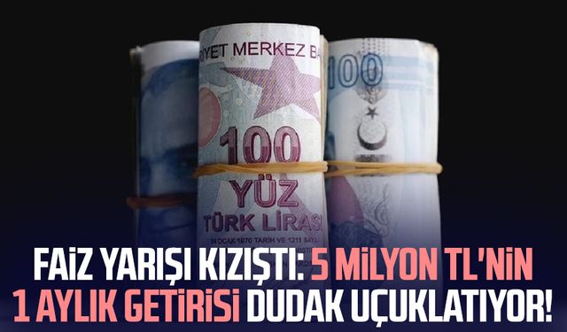 Faiz yarışı kızıştı: 5 milyon TL'nin 1 aylık getirisi dudak uçuklatıyor!