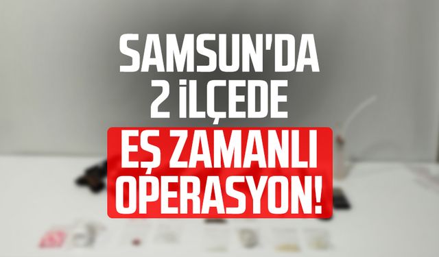 Samsun'da 2 ilçede eş zamanlı operasyon! Zehre geçit yok