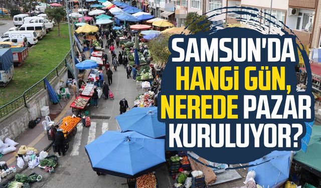 Samsun'da hangi gün, nerede pazar kuruluyor?
