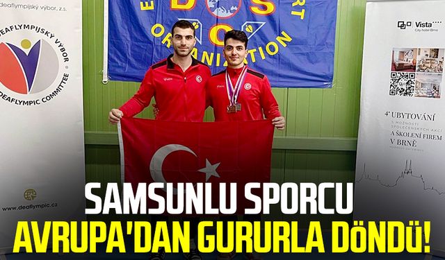 Samsunlu sporcu Furkan Büyükgöze Avrupa'dan gururla döndü!