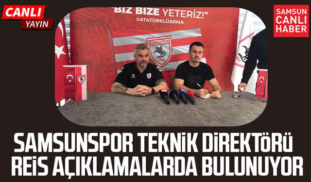 Samsunspor Teknik Direktörü Thomas Reis açıklamalarda bulunuyor