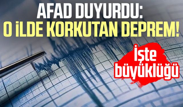 Bingöl'de 4,3 büyüklüğünde deprem!