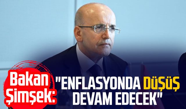 Bakan Mehmet Şimşek: "Enflasyonda düşüş devam edecek"