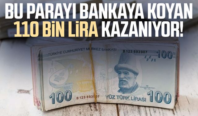 Bu parayı bankaya koyan 110 bin lira kazanıyor!