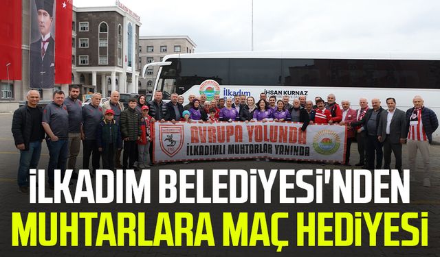 İlkadım Belediyesi'nden muhtarlara maç hediyesi