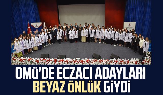 OMÜ'de eczacı adayları beyaz önlük giydi