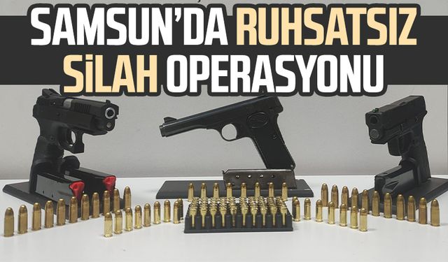 Samsun Atakum’da ruhsatsız silah operasyonu