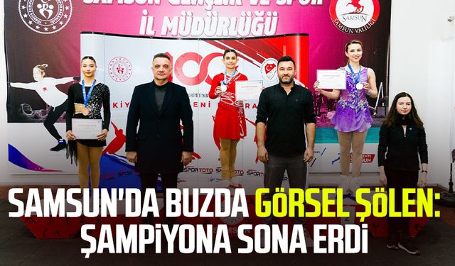 Samsun'da buzda görsel şölen: Şampiyona sona erdi