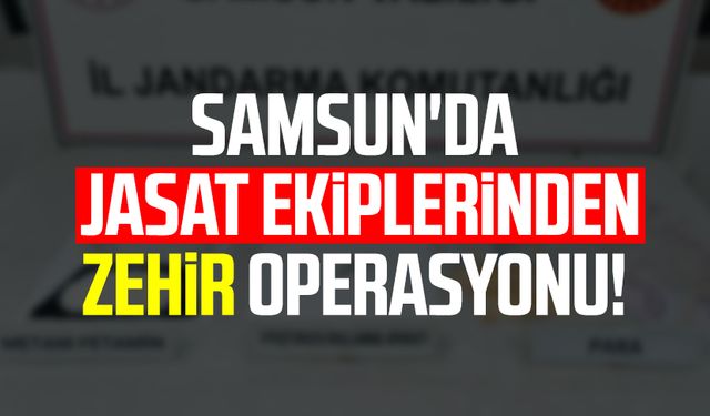 Samsun'da JASAT ekiplerinden zehir operasyonu!